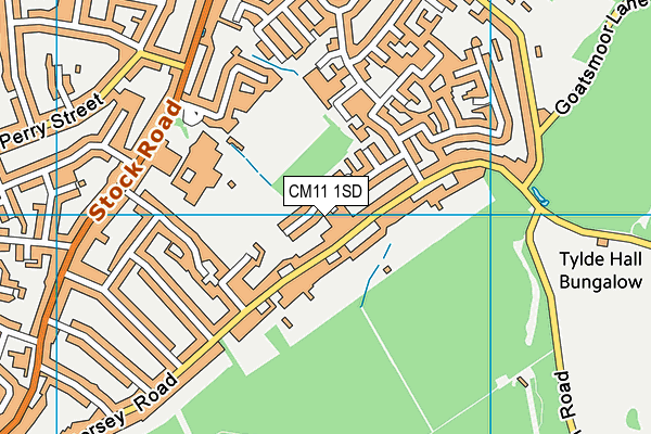 CM11 1SD map - OS VectorMap District (Ordnance Survey) CM11 1SD map - OS VectorMap District (Ordnance Survey)