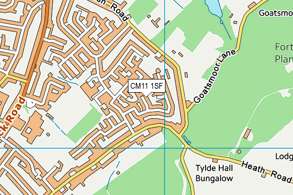 CM11 1SF map - OS VectorMap District (Ordnance Survey) CM11 1SF map - OS VectorMap District (Ordnance Survey)