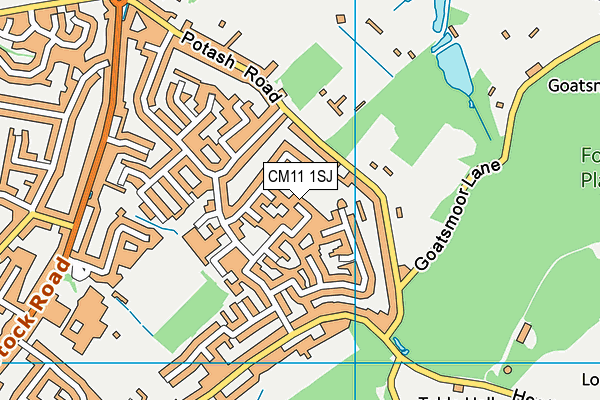 CM11 1SJ map - OS VectorMap District (Ordnance Survey) CM11 1SJ map - OS VectorMap District (Ordnance Survey)