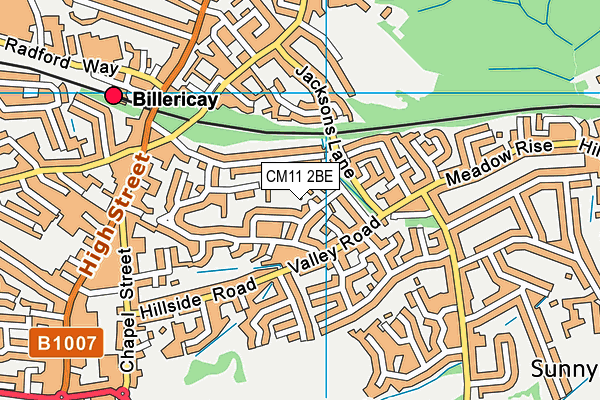 CM11 2BE map - OS VectorMap District (Ordnance Survey) CM11 2BE map - OS VectorMap District (Ordnance Survey)