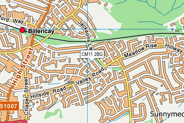 CM11 2BG map - OS VectorMap District (Ordnance Survey) CM11 2BG map - OS VectorMap District (Ordnance Survey)