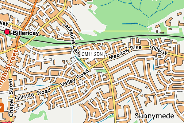 CM11 2DN map - OS VectorMap District (Ordnance Survey) CM11 2DN map - OS VectorMap District (Ordnance Survey)