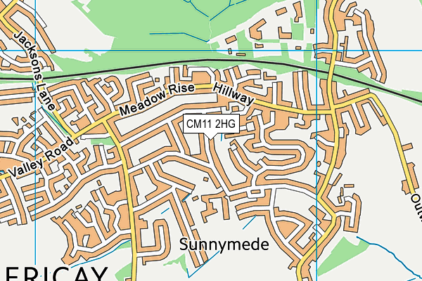 CM11 2HG map - OS VectorMap District (Ordnance Survey) CM11 2HG map - OS VectorMap District (Ordnance Survey)