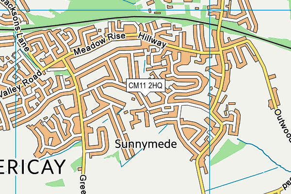 CM11 2HQ map - OS VectorMap District (Ordnance Survey)