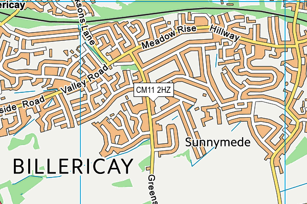 CM11 2HZ map - OS VectorMap District (Ordnance Survey) CM11 2HZ map - OS VectorMap District (Ordnance Survey)