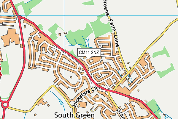 CM11 2NZ map - OS VectorMap District (Ordnance Survey) CM11 2NZ map - OS VectorMap District (Ordnance Survey)