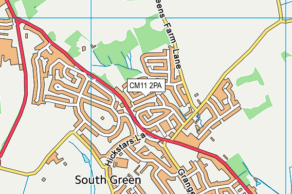 CM11 2PA map - OS VectorMap District (Ordnance Survey) CM11 2PA map - OS VectorMap District (Ordnance Survey)