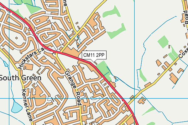 CM11 2PP map - OS VectorMap District (Ordnance Survey) CM11 2PP map - OS VectorMap District (Ordnance Survey)