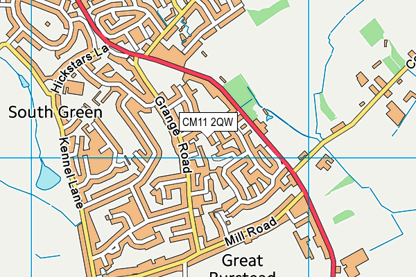 CM11 2QW map - OS VectorMap District (Ordnance Survey) CM11 2QW map - OS VectorMap District (Ordnance Survey)