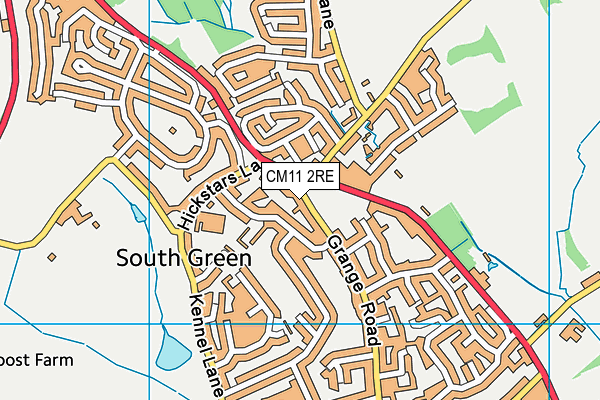 CM11 2RE map - OS VectorMap District (Ordnance Survey) CM11 2RE map - OS VectorMap District (Ordnance Survey)
