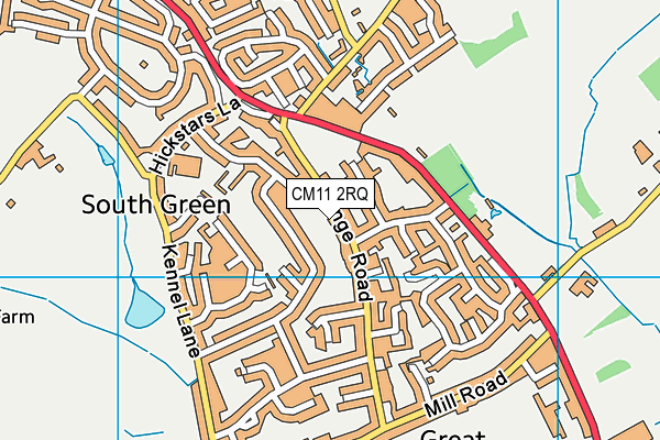 CM11 2RQ map - OS VectorMap District (Ordnance Survey) CM11 2RQ map - OS VectorMap District (Ordnance Survey)