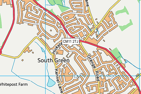 CM11 2TJ map - OS VectorMap District (Ordnance Survey) CM11 2TJ map - OS VectorMap District (Ordnance Survey)