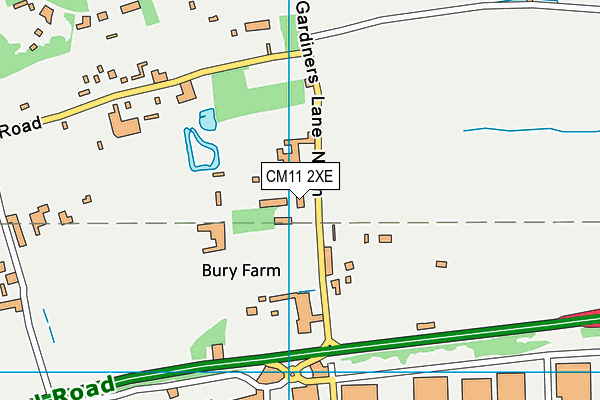 CM11 2XE map - OS VectorMap District (Ordnance Survey) CM11 2XE map - OS VectorMap District (Ordnance Survey)