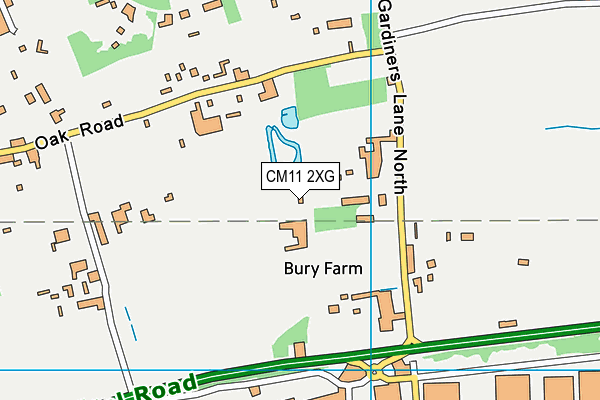 CM11 2XG map - OS VectorMap District (Ordnance Survey)