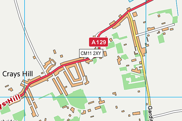CM11 2XY map - OS VectorMap District (Ordnance Survey) CM11 2XY map - OS VectorMap District (Ordnance Survey)