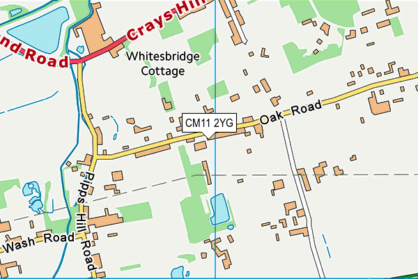 CM11 2YG map - OS VectorMap District (Ordnance Survey) CM11 2YG map - OS VectorMap District (Ordnance Survey)
