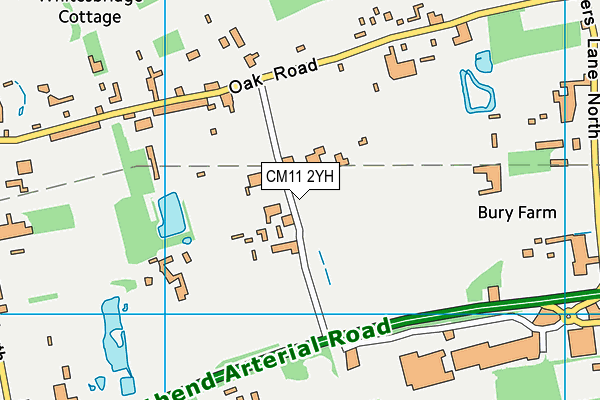 CM11 2YH map - OS VectorMap District (Ordnance Survey) CM11 2YH map - OS VectorMap District (Ordnance Survey)