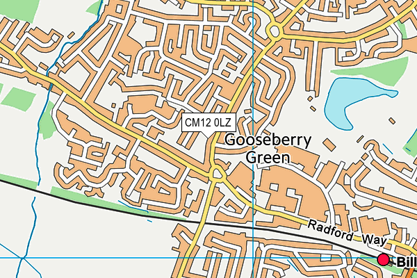 CM12 0LZ map - OS VectorMap District (Ordnance Survey) CM12 0LZ map - OS VectorMap District (Ordnance Survey)