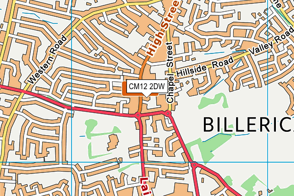 CM12 2DW map - OS VectorMap District (Ordnance Survey) CM12 2DW map - OS VectorMap District (Ordnance Survey)