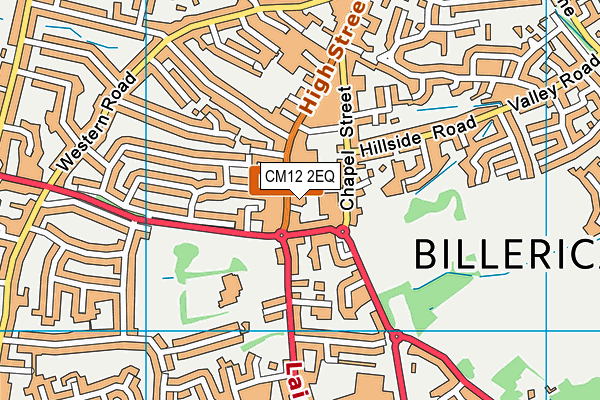 CM12 2EQ map - OS VectorMap District (Ordnance Survey) CM12 2EQ map - OS VectorMap District (Ordnance Survey)