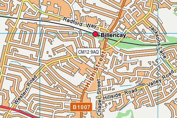 CM12 9AQ map - OS VectorMap District (Ordnance Survey) CM12 9AQ map - OS VectorMap District (Ordnance Survey)