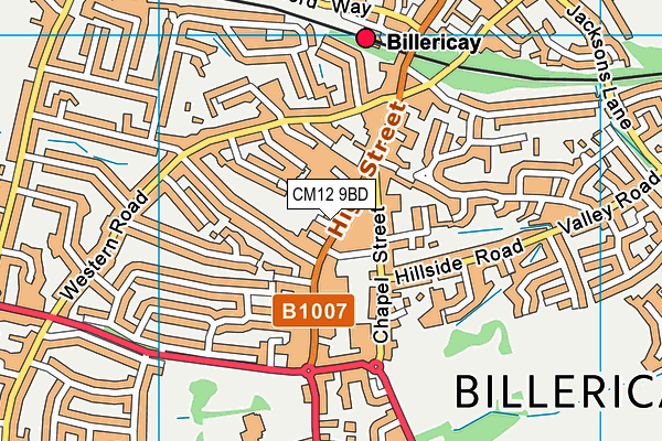 CM12 9BD map - OS VectorMap District (Ordnance Survey) CM12 9BD map - OS VectorMap District (Ordnance Survey)