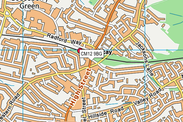 CM12 9BG map - OS VectorMap District (Ordnance Survey) CM12 9BG map - OS VectorMap District (Ordnance Survey)