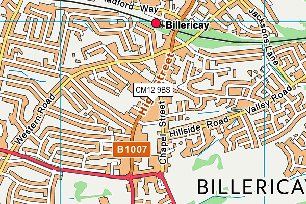 CM12 9BS map - OS VectorMap District (Ordnance Survey) CM12 9BS map - OS VectorMap District (Ordnance Survey)