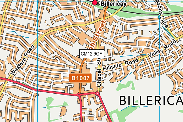 CM12 9GF map - OS VectorMap District (Ordnance Survey) CM12 9GF map - OS VectorMap District (Ordnance Survey)