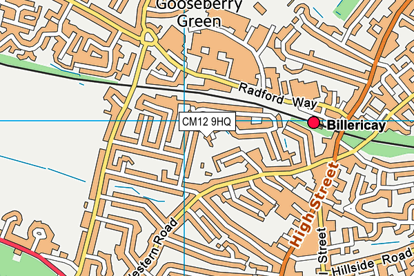 CM12 9HQ map - OS VectorMap District (Ordnance Survey) CM12 9HQ map - OS VectorMap District (Ordnance Survey)
