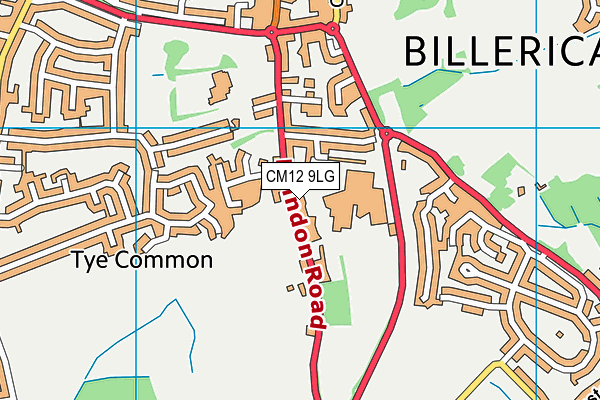 CM12 9LG map - OS VectorMap District (Ordnance Survey) CM12 9LG map - OS VectorMap District (Ordnance Survey)