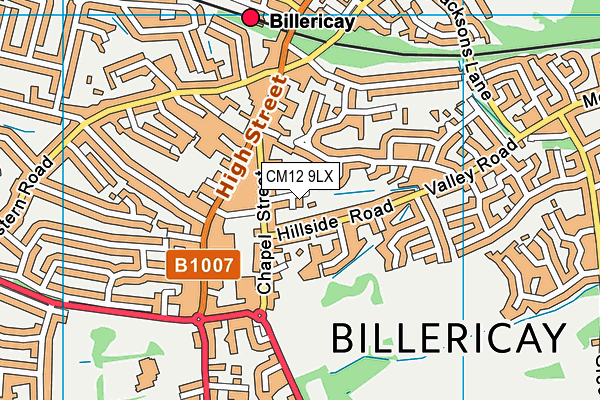 CM12 9LX map - OS VectorMap District (Ordnance Survey) CM12 9LX map - OS VectorMap District (Ordnance Survey)