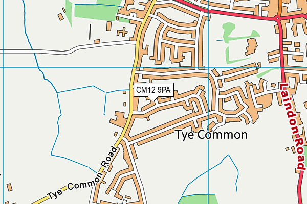 CM12 9PA map - OS VectorMap District (Ordnance Survey) CM12 9PA map - OS VectorMap District (Ordnance Survey)