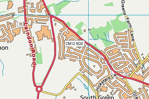 CM12 9QX map - OS VectorMap District (Ordnance Survey) CM12 9QX map - OS VectorMap District (Ordnance Survey)