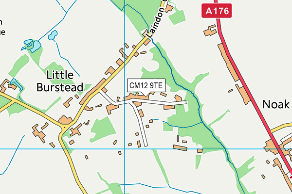 CM12 9TE map - OS VectorMap District (Ordnance Survey)