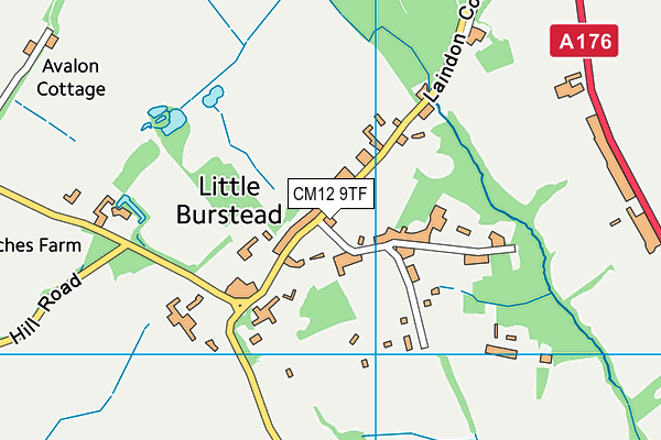 CM12 9TF map - OS VectorMap District (Ordnance Survey) CM12 9TF map - OS VectorMap District (Ordnance Survey)