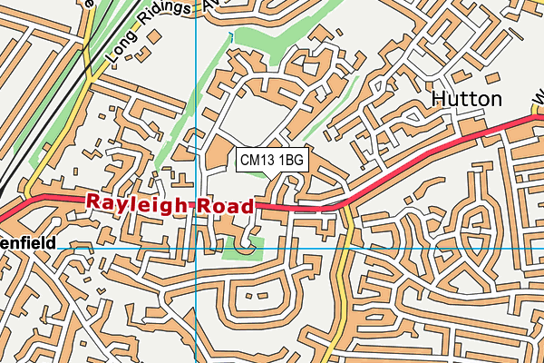 CM13 1BG map - OS VectorMap District (Ordnance Survey) CM13 1BG map - OS VectorMap District (Ordnance Survey)