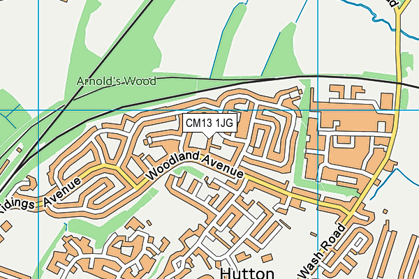 CM13 1JG map - OS VectorMap District (Ordnance Survey) CM13 1JG map - OS VectorMap District (Ordnance Survey)