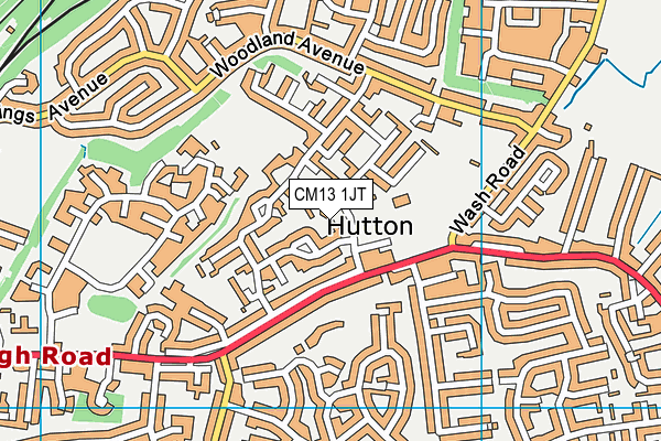CM13 1JT map - OS VectorMap District (Ordnance Survey)