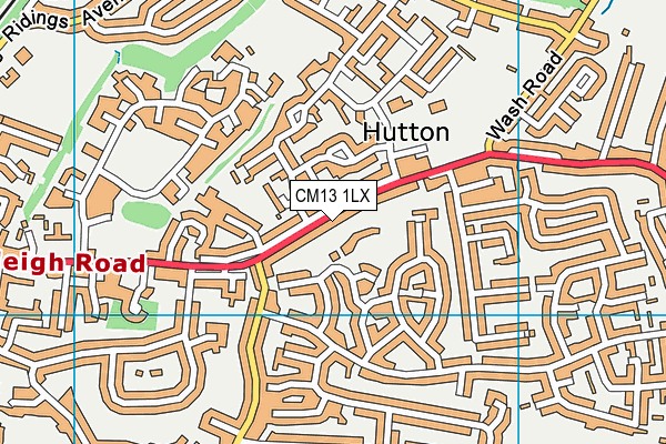 CM13 1LX map - OS VectorMap District (Ordnance Survey) CM13 1LX map - OS VectorMap District (Ordnance Survey)