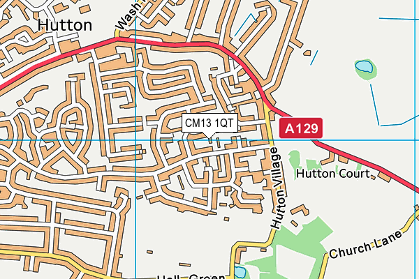 CM13 1QT map - OS VectorMap District (Ordnance Survey) CM13 1QT map - OS VectorMap District (Ordnance Survey)