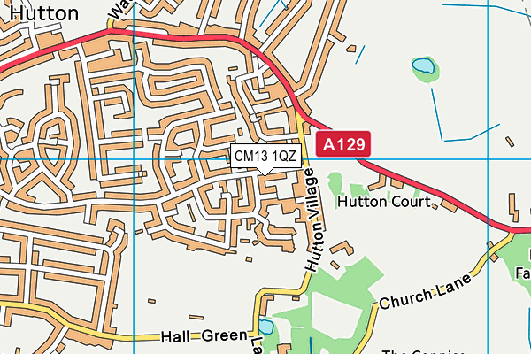 CM13 1QZ map - OS VectorMap District (Ordnance Survey)
