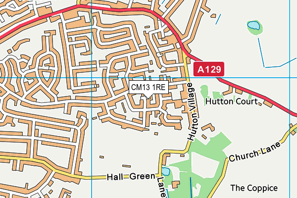 CM13 1RE map - OS VectorMap District (Ordnance Survey) CM13 1RE map - OS VectorMap District (Ordnance Survey)