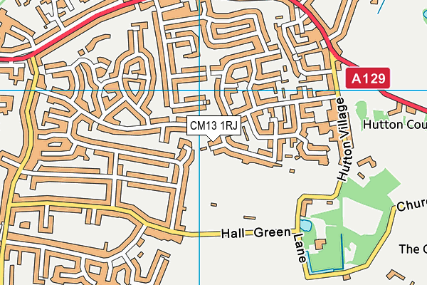 CM13 1RJ map - OS VectorMap District (Ordnance Survey) CM13 1RJ map - OS VectorMap District (Ordnance Survey)