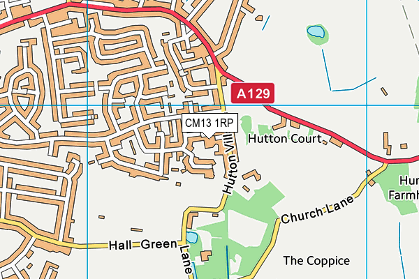 CM13 1RP map - OS VectorMap District (Ordnance Survey)