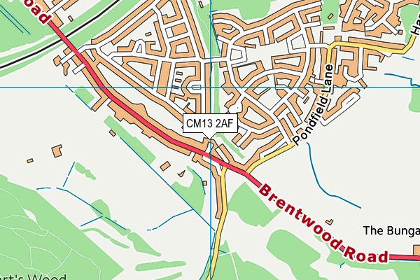 CM13 2AF map - OS VectorMap District (Ordnance Survey) CM13 2AF map - OS VectorMap District (Ordnance Survey)