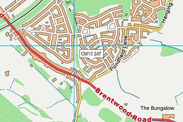 CM13 2AT map - OS VectorMap District (Ordnance Survey) CM13 2AT map - OS VectorMap District (Ordnance Survey)