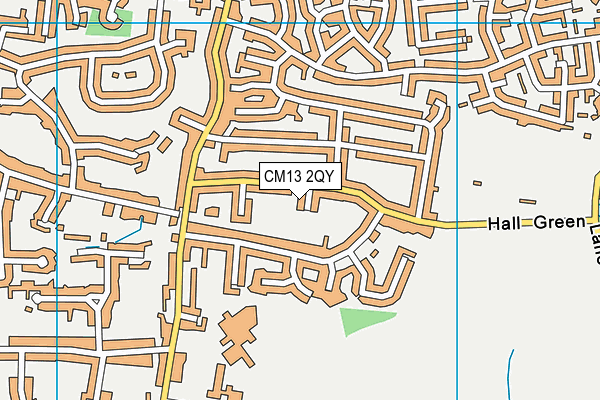 CM13 2QY map - OS VectorMap District (Ordnance Survey) CM13 2QY map - OS VectorMap District (Ordnance Survey)