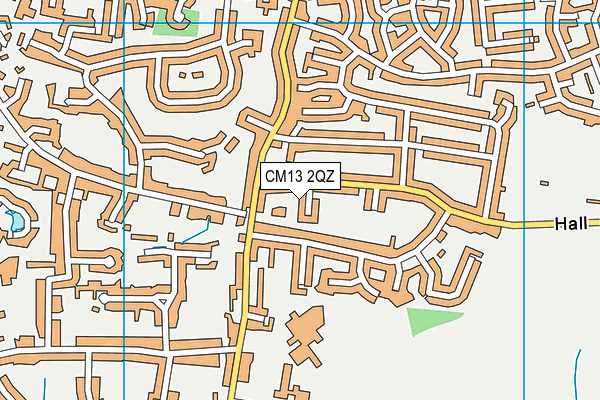 CM13 2QZ map - OS VectorMap District (Ordnance Survey) CM13 2QZ map - OS VectorMap District (Ordnance Survey)