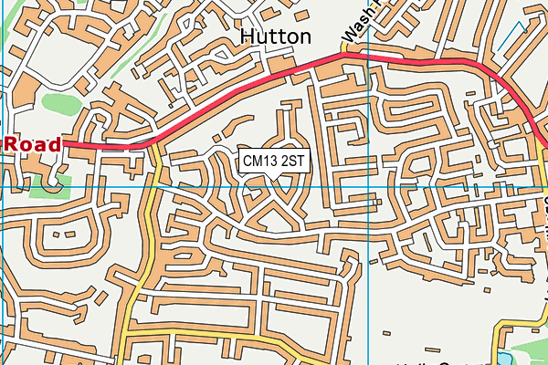 CM13 2ST map - OS VectorMap District (Ordnance Survey) CM13 2ST map - OS VectorMap District (Ordnance Survey)
